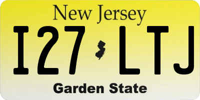 NJ license plate I27LTJ