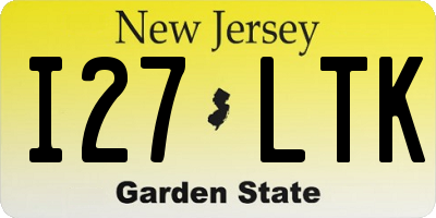 NJ license plate I27LTK