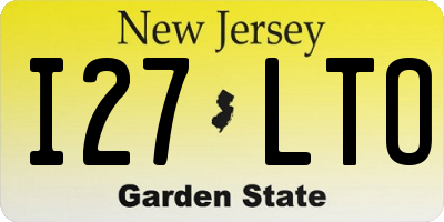 NJ license plate I27LTO