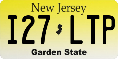 NJ license plate I27LTP