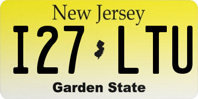 NJ license plate I27LTU