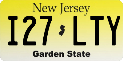 NJ license plate I27LTY