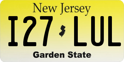 NJ license plate I27LUL
