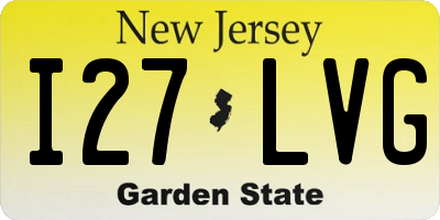 NJ license plate I27LVG