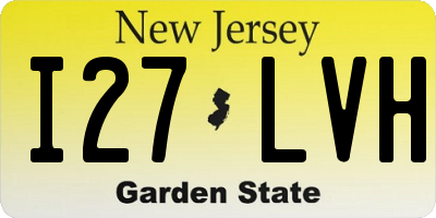 NJ license plate I27LVH
