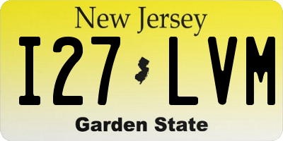 NJ license plate I27LVM