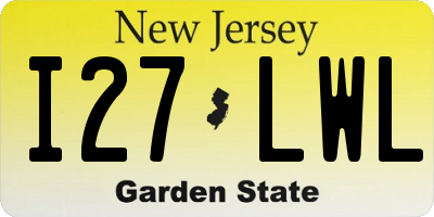 NJ license plate I27LWL