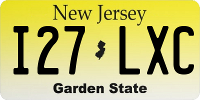 NJ license plate I27LXC