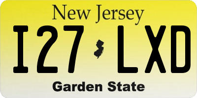 NJ license plate I27LXD