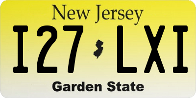 NJ license plate I27LXI