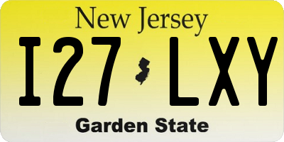 NJ license plate I27LXY