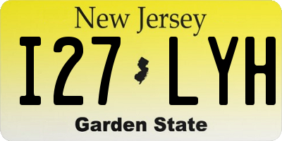 NJ license plate I27LYH