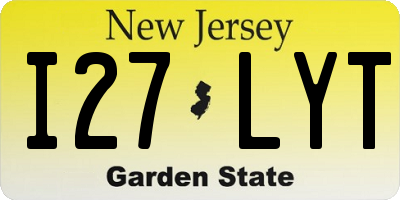 NJ license plate I27LYT