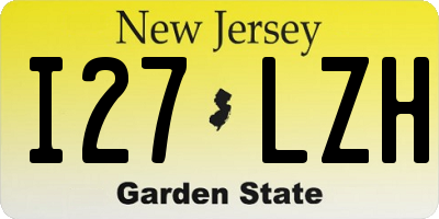 NJ license plate I27LZH