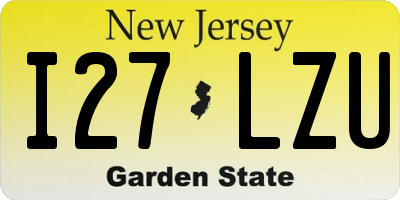 NJ license plate I27LZU