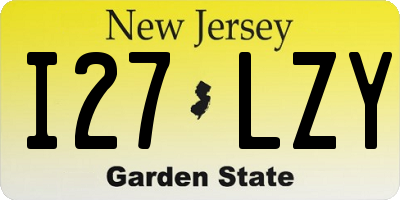 NJ license plate I27LZY