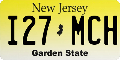 NJ license plate I27MCH
