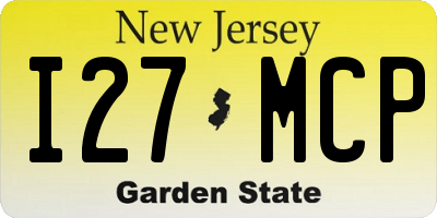 NJ license plate I27MCP