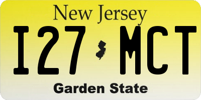NJ license plate I27MCT