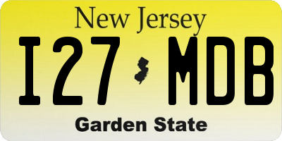 NJ license plate I27MDB