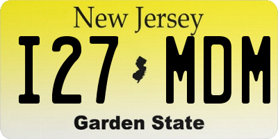 NJ license plate I27MDM
