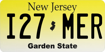 NJ license plate I27MER
