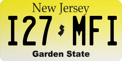 NJ license plate I27MFI