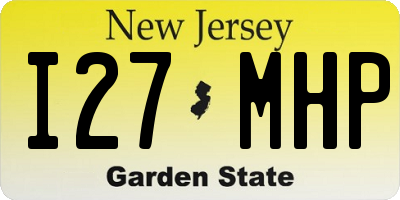 NJ license plate I27MHP