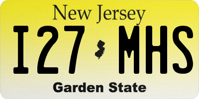 NJ license plate I27MHS