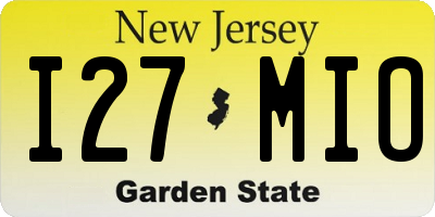 NJ license plate I27MIO