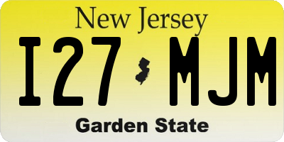 NJ license plate I27MJM