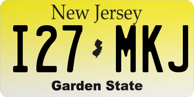 NJ license plate I27MKJ