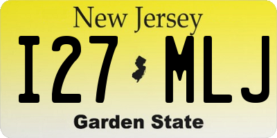 NJ license plate I27MLJ