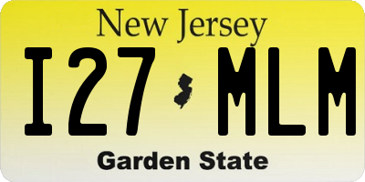 NJ license plate I27MLM