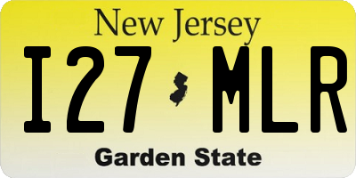 NJ license plate I27MLR