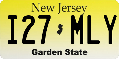 NJ license plate I27MLY