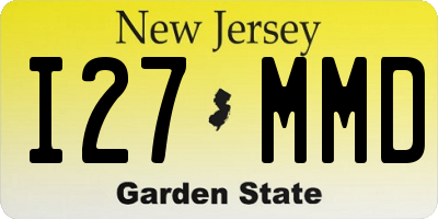 NJ license plate I27MMD