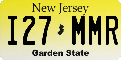 NJ license plate I27MMR