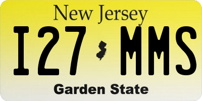 NJ license plate I27MMS