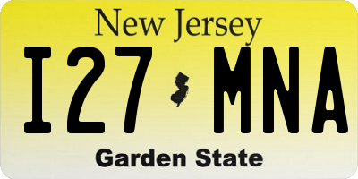 NJ license plate I27MNA