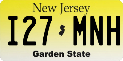 NJ license plate I27MNH