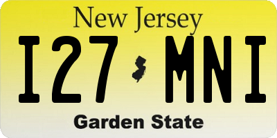 NJ license plate I27MNI