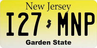 NJ license plate I27MNP