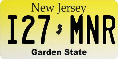 NJ license plate I27MNR