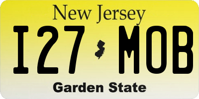 NJ license plate I27MOB