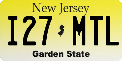 NJ license plate I27MTL