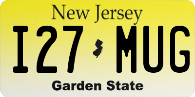 NJ license plate I27MUG