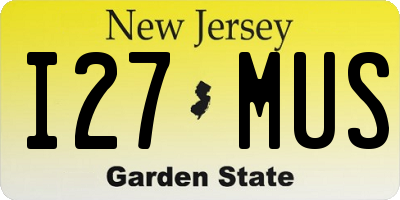 NJ license plate I27MUS