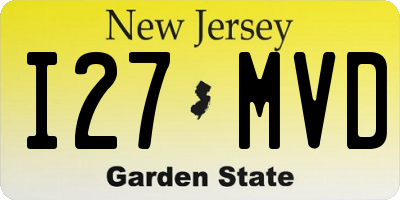 NJ license plate I27MVD
