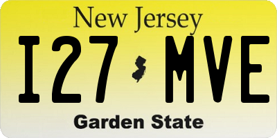 NJ license plate I27MVE